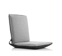 InnovaGoods® Silla de Suelo reclinable Sitinel, cómoda y Funcional, con Respaldo reclinable y cojín Acolchado, Color Negro y Gris, Material plástico y 60% algodón, Ideal para Relajarse y Descansar