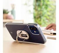 InnovaGoods - Soporte de Móvil Universal 3 en 1, Multifunción Versátil y Adaptable, Rotación 360º e Inclinación 180º, Adhesivo 3M Duradero, Negro, Caucho Policarbonato