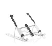 InnovaGoods - Soporte Plegable y Regulable para Portátil, Antideslizante, 8 Niveles de Inclinación, Compatible con Dispositivos de 10" a 17", Ideal para Ergonomía, Negro, Silicona Polipropileno