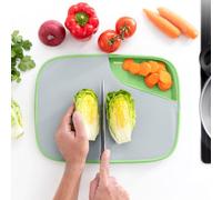 InnovaGoods® Tabla de cortar reversible multifunción Reblok, con 2 superficies de corte, 1 superficie de trabajo y 1 recipiente para residuos, resistente y duradera, ideal para la cocina
