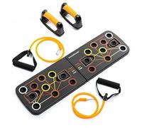 InnovaGoods - Tabla de Flexiones Multifuncional, Ejercicios para Pecho, Hombros, Espalda, Tríceps, Bandas de Resistencia Ajustables, Diseño Ergonómico, ABS, PP, Goma