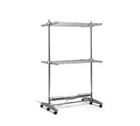 InnovaGoods® Tendedero Eléctrico 24W Plegable con 12 Barras, Tendedero Acero Inoxidable, Tendedero Estable de Ropa con Ruedas y Pinzas, Soporta 20kg, Ahorro de Espacio, Bajo Consumo. Color Gris.