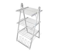 InnovaGoods® Tendedero Eléctrico Plegable Verayer, 30 Barras Calefactadas, 300W, tendedero Capacidad 2 pares zapatillas, Secado Rápido, Bajo consumo, Firme sujeción, Ahorra Espacio, Medida 66x135x73cm