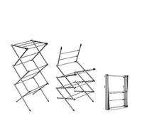 InnovaGoods® | Tendedero Vertical Metálico Plegable con 3 Niveles, Tendedero de Ropa Extensible para Interiores y Exteriores, Color Acero.