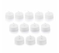 InnovaGoods® Velas 12 Unidades, Velas led efecto llama, set de velas de Luz cálida, No se calienta ni quema, Larga duración (70-75 h), Botón on/off. Ideal para regalar, decoración mesa. Color Blanco.