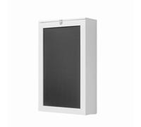 InnovaGoods® Mesa Plegable de Pared Woldy, Mesa con Pizarra y estantería, Mesa Plegable multifunción para Trabajar y Ahorrar Espacio, Medidas 80x50x18 cm, Color Blanco