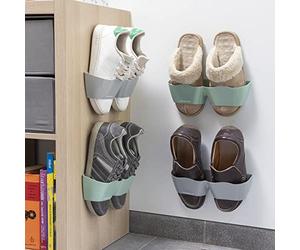 InnovaGoods® Zapateros Adhesivos Shohold, Pack de 4 Uds, Prácticos y Funcionales, Ideal para Organizar Zapatos y Ahorrar Espacio, Fácil de Instalar sin Taladro ni Tornillos, Material Resistente