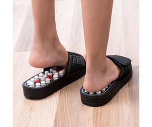 InnovaGoods® zapatillas fascitis plantar, zapatillas acupuntura, zapatillas masajeadoras, 41 puntos de acupuntura, Cierre de velcro, Ayudan a prevenir diferentes dolencias (Talla S)
