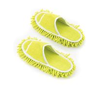 InnovaGoods Zapatillas Mopa, Verde, Suelas mopa con velcro (extraíbles y lavables), Talla Única.