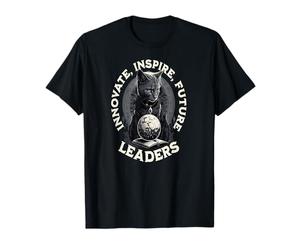 Innovar Inspirar Liderar Gato Negro Sabiduría Libro Camiseta