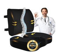 Innovarex Cojin Silla Oficina - Cojin Antiescaras - Cojín de Coxis para Silla de Oficina y Coche - Cojín Ortopédico y Viscoelástico - Cojines de Asiento de Espuma Viscoelástica
