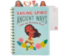 Innovative Designs Disney Moana - Cuaderno con pestañas para niños, encuadernado en espiral, 96 páginas a rayas, 8 x 7 pulgadas
