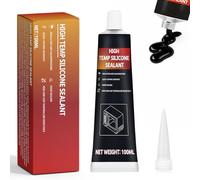 INNOVAYOU 100ml Negro Pegamento Alta Temperatura, Soporta Hasta 300°C, Curado Rápido, Pegamento Refractario Para Horno, Parrilla y Microondas