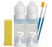 INNOVAYOU Líquido de enmascaramiento blanco para pintura de acuarela, 120 ml, tinta resistente y pintura de vertido, líquido de enmascaramiento de acuarela mantiene las áreas incoloras y bordes