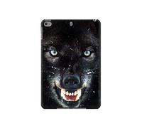 Innovedesire Black Wolf Blue Eyes Face Tablet Funda Carcasa Case para iPad Mini 4, iPad Mini 5, iPad Mini 5 (2019)