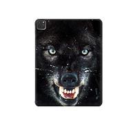 Innovedesire Black Wolf Blue Eyes Face Tablet Funda Carcasa Case para iPad Pro 11 (2018,2020,2021), iPad Air 4 (2020), iPad Air (2020)