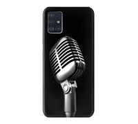 Innovedesire Retro Microphone Jazz Music Funda Carcasa Case para Samsung Galaxy A51 5G [Solo para A51 5G. NO para A51]