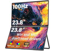 InnoView Extensor de Monitor Dual de 23.8 Pulgadas FHD 100 Hz 100% sRGB Ajustable de 315° para Windows Mac con HDMI Tipo C, Trabajo, Juegos, Oficina, Triple Monitor