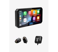 INNOVV N2 Carplay - Cámara de salpicadero para motocicleta, pantalla táctil de 6 pulgadas, compatible con Android Auto e iOS, cámara frontal y trasera 2K + 2K con navegación GPS, modo de