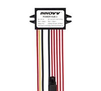 INNOVV Power Hub 3 Power Distribution System Kit, DC 12V 15A Motorcycle Power Distribution Hub, conexión de hasta 5 dispositivos instalados en la motocicleta