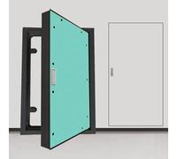 Innovz Trampilla Pladur Grande Trampilla Pladur Ático Tapa de Revisión 60x120cm, Fontanería Oculta Pintable Tapa Caja Fusibles Marco de Aluminio, Tapa de Agujeros de Pladur con Tirador(Black Frame)