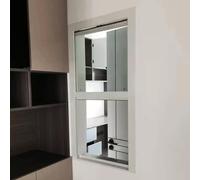 Innovz Ventanas Aluminio Ventana Corredera Vertical Alta y Estrecha con Vidrio Transparente, Ventanas Domésticas de Reemplazo Que Ahorra Espacio para Garaje Baño Cobertizo(24x44in(61x112cm))