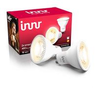 innr Bombilla Inteligente GU10 Spot, para Hue* y hubs Zigbee, 2-pack | Luz LED blanco cálido, 2700K, 460 lúmenes, regulable