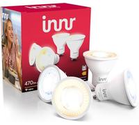 innr Bombilla Inteligente GU10, Zigbee, Funciona con Hue* y Alexa (requiere puente), Luz LED Blanca Cálida a Fría, Bombillas Regulables, Lámpara, 470 Lúmenes - 4 piezas
