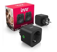 Innr Enchufe Inteligente Negro, Zigbee, Funciona con Hue*, Alexa, Home Assistant y SmartThings, Temporizador Enchufe, Repetidor Zigbee con Monitoreo de Energía - Lote de 2