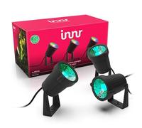 Innr Smart Garden Spotlight Set (Pack de 3), Zigbee, funciona con Hue* y Alexa (requiere puente), focos LED de exterior blanco y color para jardín y terraza, IP65 resistente al agua