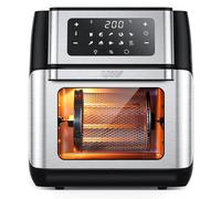 Innsky Freidora sin Aceite 10L, 1500W Freidora Aire con 10 Programas, Air Fryer con 6 Accesorios, Horno Aire Caliente, Deshidratar, Pantalla LED Táctil, Temporizador, con Recetas