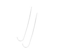 INNSPIRO Aguja Gran Ojo para Molinillo enfila abalorio 0.2x100mm. 2u, Gris, Pequeño
