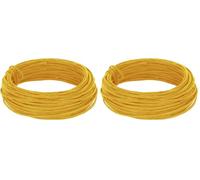 INNSPIRO Alambre recubierto de papel color amarillo 3mm.x10m., maleable, para crear formas, manualidades y decoración (Paquete de 2)