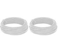 INNSPIRO Alambre recubierto de papel color blanco 3mm.x10m., maleable, para crear formas, manualidades y decoración (Paquete de 2)