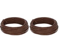 INNSPIRO Alambre recubierto de papel color marron 3mm.x10m., maleable, para crear formas, manualidades y decoración (Paquete de 2)