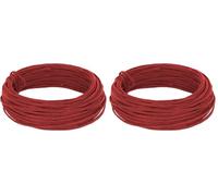 INNSPIRO Alambre recubierto de papel color rojo 3mm.x10m., maleable, para crear formas, manualidades y decoración (Paquete de 2)