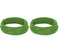 INNSPIRO Alambre recubierto de papel color verde 3mm.x10m., maleable, para crear formas, manualidades y decoración (Paquete de 2)