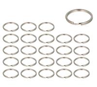 INNSPIRO Anilla doble para llavero metálica plateada diam. 20mm. (17mm.) 24u.