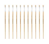 INNSPIRO Caja de 12 Pinceles cerda Plano Mango Largo nº10