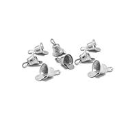 INNSPIRO Campanillas color plata 8mm. 40u., ideal para manualidades con niños, decoraciones y actividades creativas
