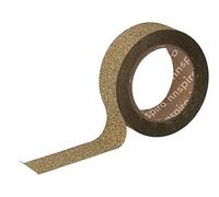 INNSPIRO Cinta masking tape purpurina dorado 15mm.x6,5m. Serie Glitter
