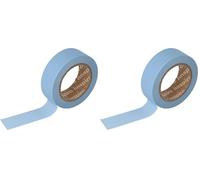 INNSPIRO Cinta masking tape Washi azul claro 15mm.x10m. Serie Lisos Básicos (Paquete de 2)