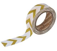 INNSPIRO Cinta masking tape Washi foil flechas dorado 15mm.x10m. Serie Metal