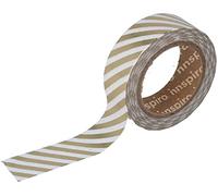 INNSPIRO Cinta masking tape Washi foil líneas dorado 15mm.x10m. Serie Metal