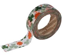 INNSPIRO Cinta masking tape Washi trébol 15mm.x10m. Serie Floral, Verde