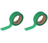 INNSPIRO Cinta masking tape Washi verde 15mm.x10m. Serie Lisos Básicos (Paquete de 2)