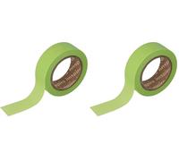 INNSPIRO Cinta masking tape Washi verde pistacho 15mm.x10m. Serie Lisos Básicos (Paquete de 2)