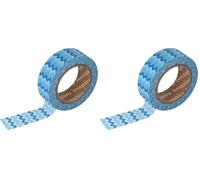 INNSPIRO Cinta masking tape Washi zig zag azules 15mm.x10xm. Serie Ultramar (Paquete de 2)