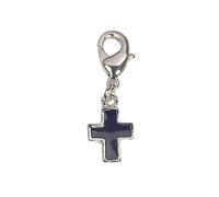 INNSPIRO Colgante metálico NICE CHARMS cruz negro con mosquetón 9x15mm. 25u.