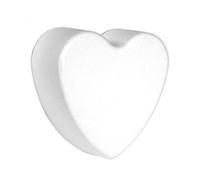 INNSPIRO Corazón Plano Bordes Redondeados de porex 14x5cm. Bolsa Colgar 2u. Formas geométricas, Blanco, 2